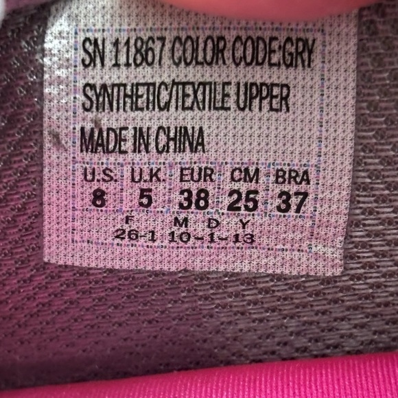 Skechers Slip On Sport Gray/Pink Sneakers Size 8 - Picture 5 of 5